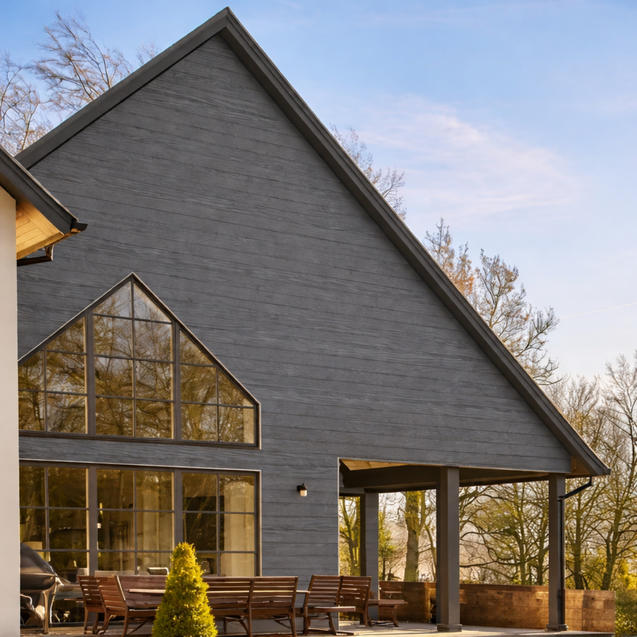 HardiePlank® VL Gevelbekleding Cedar Houtnerf Antracite Grey